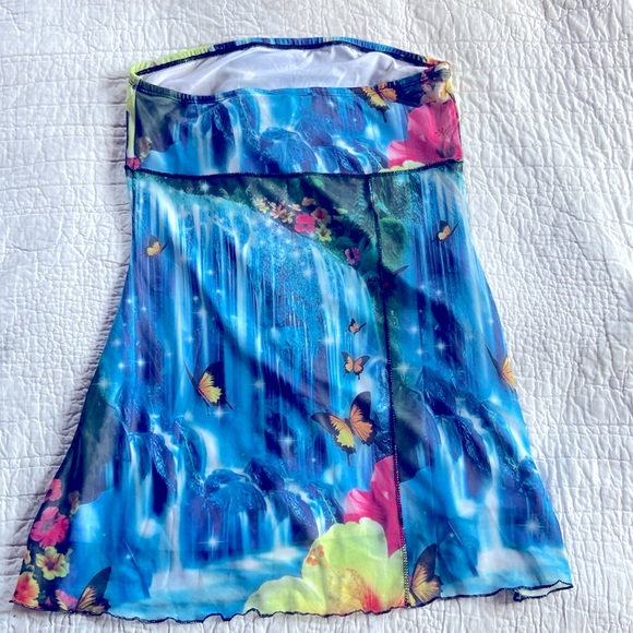🏷️ BNWT Delia’s/Dolls Kill Fairy Garden Layered Tube Top ~ Lg. - Picture 4 of 7